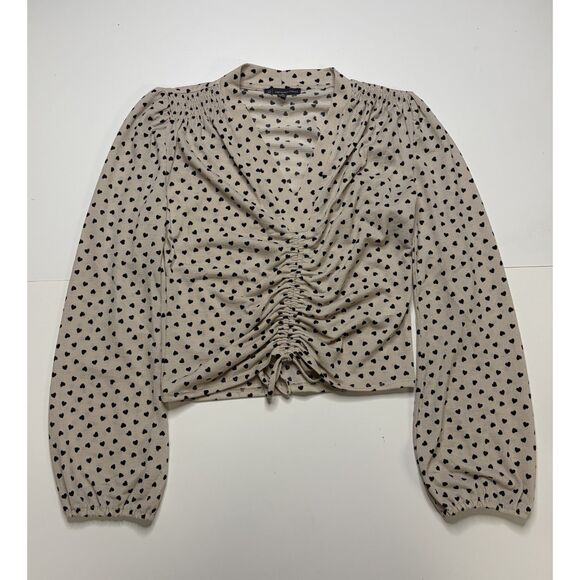 Adrianna Papell Tops - Adrianna Papell Heart Polka Dots Blouse Women's XS.